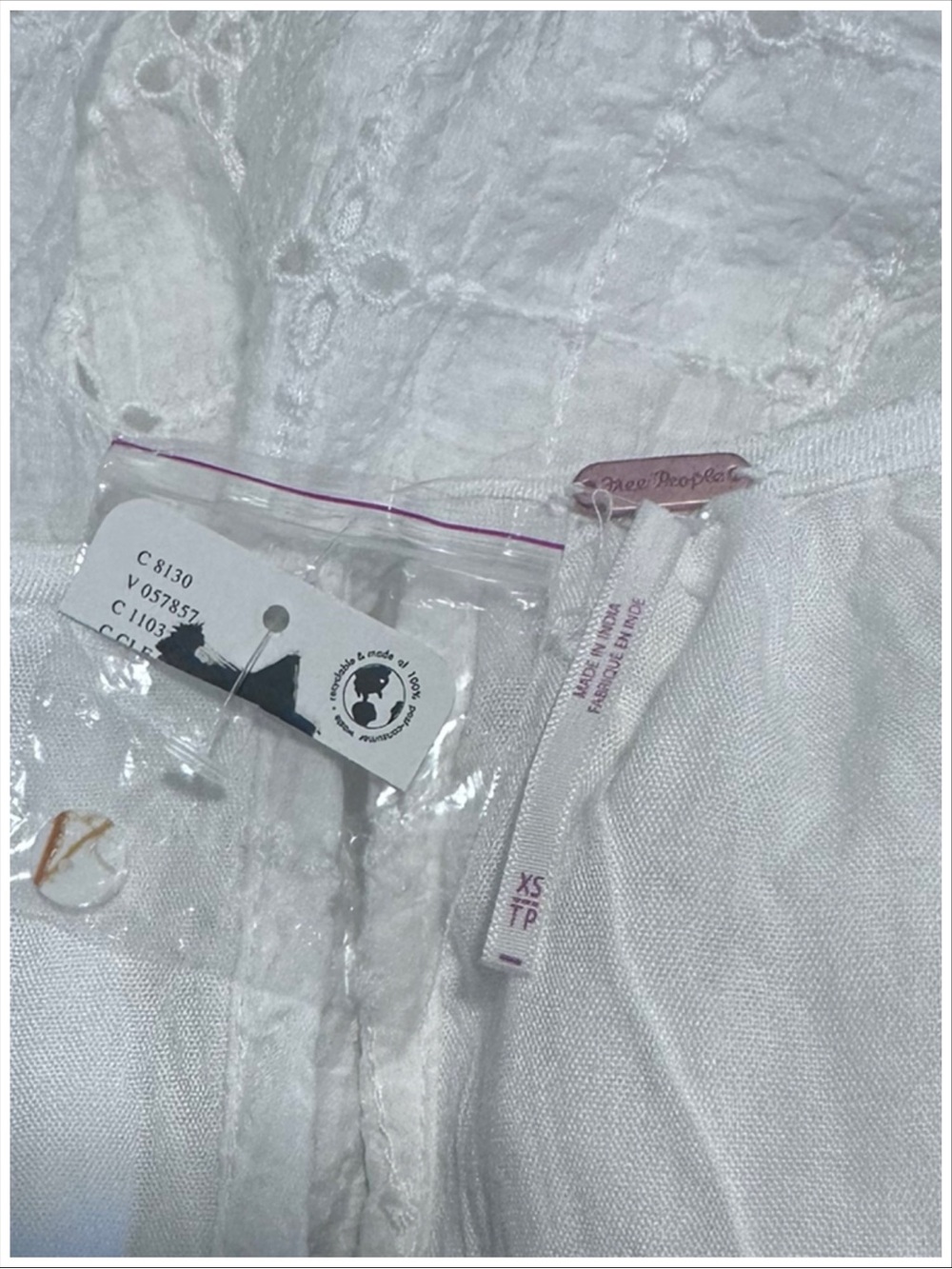 Free People Bop Around White Eyelet Romper NWT ~ Size XS ~ Item #6064 - Picture 11 of 11